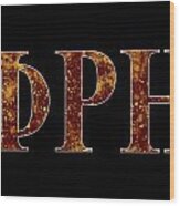 Phi Rho Eta - Black Wood Print