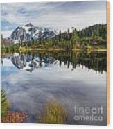 Picture Lake Reflections Wood Print