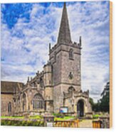 Picturesque Village Church In Lacock England Wood Print