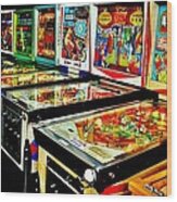 Pinball Alley Wood Print