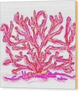 Pink Coral Wood Print