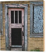 Pink Door Wood Print