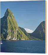 Pitons - St Lucia Wood Print