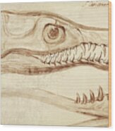Plesiosaurus Marine Reptile Wood Print