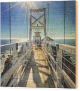 Point Bonita Lighthouse And Bridge 2 - Marin Headlands Wood Print
