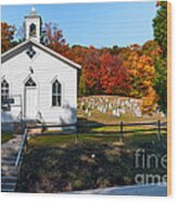 Point Mountain Community Church - Wv Wood Print