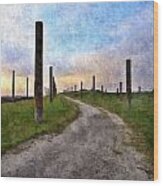 Pole Field Wood Print