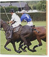 Polo Match In Argentina Wood Print