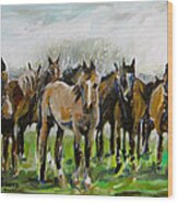 Polo Ponies Wood Print