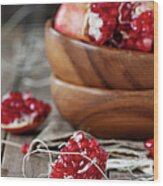 Pomegranate Wood Print