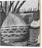 Pomo Basket Weaver, C1900 Wood Print