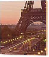 Pont D'iena And Eiffel Tower / Paris Wood Print