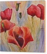 Poppies Wood Print