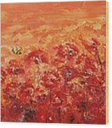 Poppy Fly By Wood Print