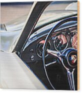 Porsche Super 90 Steering Wheel Emblem -0422c Wood Print