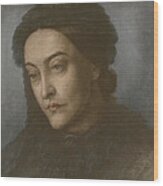 Portrait Of Christina Rossetti, Head Wood Print