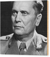 Portrait Of Marshal Tito Wood Print
