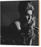 Portrait Of Sophia Loren Wood Print
