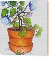 Potted Plant Wood Print