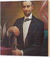 President Abraham Lincoln Wood Print