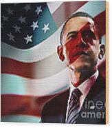 President Barack Obama Wood Print