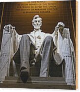 President Lincoln Wood Print