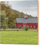 Prettiest Barn In Vermont Wood Print