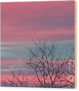 Pretty In Pink Sunrise Wood Print