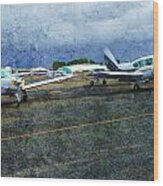 Private Airport Wood Print