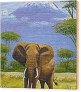 Protected Elephant Wood Print