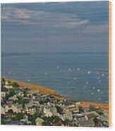 Provincetown Harbor Tilt Shift Wood Print