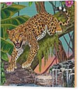 Prowling Leopard Wood Print