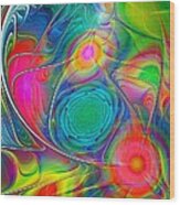 Psychedelic Colors Wood Print