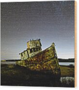 Pt Reyes Wreck Wood Print