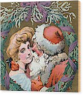 Puck Christmas, 1905 Wood Print