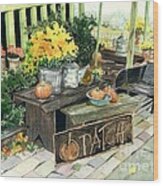 Pumpkin Patch Wood Print