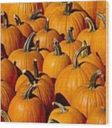 Pumpkins Wood Print