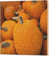 Pumpkins Wood Print