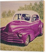 Purple Chevrolet Wood Print
