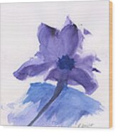 Purple Flower Wood Print