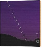 Purple Moon Setting In West Wood Print