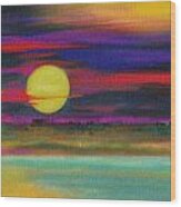 Purple Sunset Wood Print