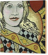 Queen Of Hearts Ii Wood Print