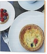 Quiche And Tart Wood Print
