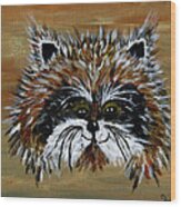 Raccoon Wood Print
