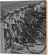 Rack Of Bicycles Nashville Wood Print