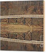 Rail Trail At Cheat Lake Wood Print