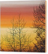 Rainbow Colored Sunset 2 Wood Print