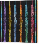 Rainbow Of Oboes Wood Print