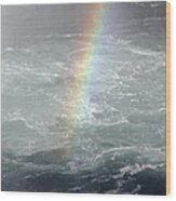 Rainbow On The Water Wood Print